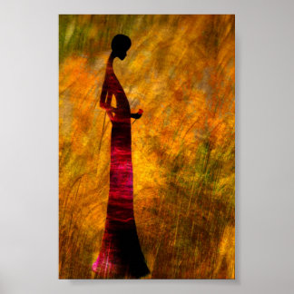 Poster Dame en noir