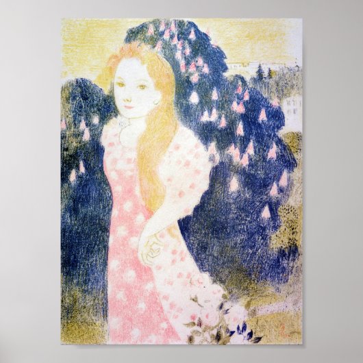 Poster Dame en Robe rose, Maurice Denis (Devant)