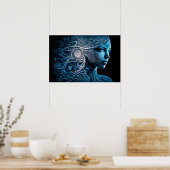 Poster Dame en spirale de lumière (Cuisine)