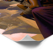 Poster Dame futuriste africaine-américaine (Coin)