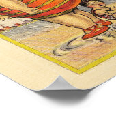 Poster Dame grosse rigolote sur la plage (Coin)