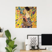 Poster Dame Gustav Klimt Avec Ventilateur (Bureau à domicile)