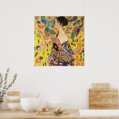 Poster Dame Gustav Klimt Avec Ventilateur (Cuisine)