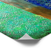 Poster Dame Gustav Klimt en bleu (Coin)