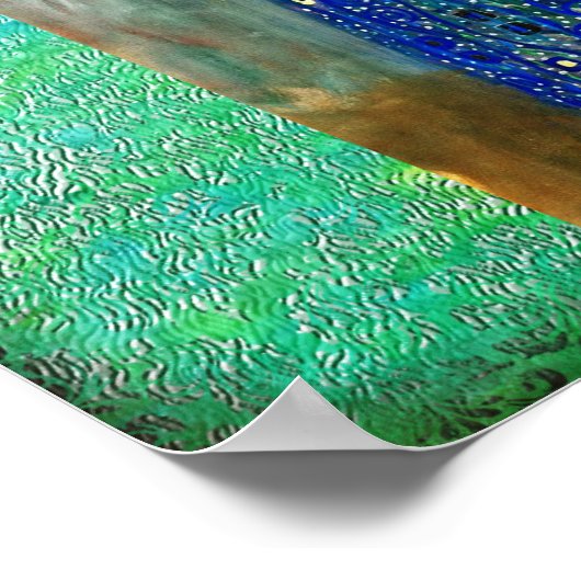 Poster Dame Gustav Klimt en bleu (Coin)