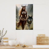 Poster Dame Loup Démonesse (Cuisine)