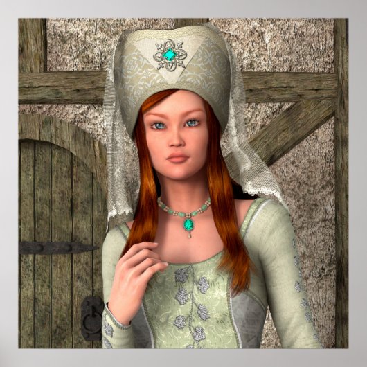 Poster Dame médiévale (Devant)