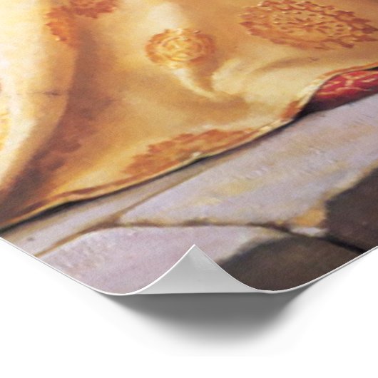 Poster Dame médiévale et chevalier (Coin)