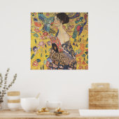 Poster Dame mit Fächer (Cuisine)