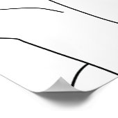 Poster Dame Moderne En Casquette Avec Rouge Lipstick Line (Coin)