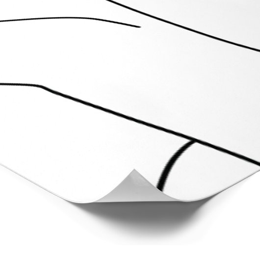 Poster Dame Moderne En Casquette Avec Rouge Lipstick Line (Coin)