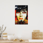 Poster Dame noire d'Halloween (Cuisine)