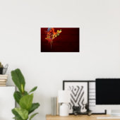 Poster dame rétro (Bureau à domicile)