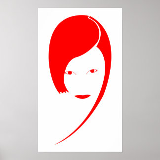 Poster dame rouge