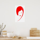 Poster dame rouge (Cuisine)