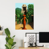 Poster Dame rouge (Bureau à domicile)