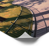 Poster Dame "Solitaire" Sur Le Banc Du Parc (Coin)