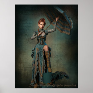 Poster Dame Steampunk