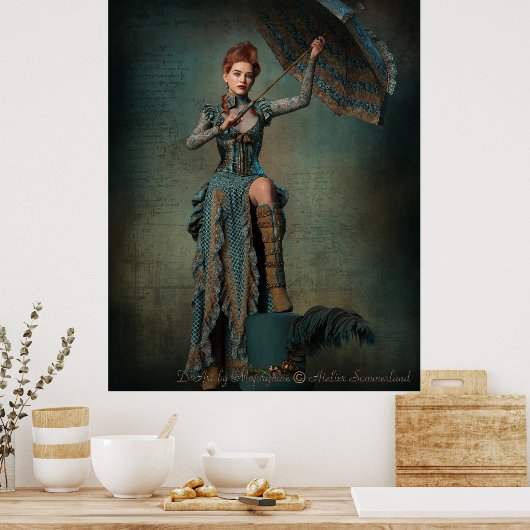 Poster Dame Steampunk (Cuisine)