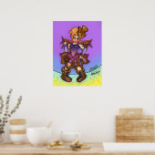 Poster Dame Steampunk Sassy Avec Chapeau Haut-de-Forme Et (Cuisine)