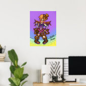 Poster Dame Steampunk Sassy Avec Chapeau Haut-de-Forme Et (Bureau à domicile)