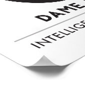 Poster Dame | Symbole de l'intelligence et de l'ingéniosi (Coin)
