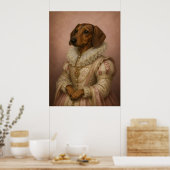 Poster Dame teckel (Cuisine)