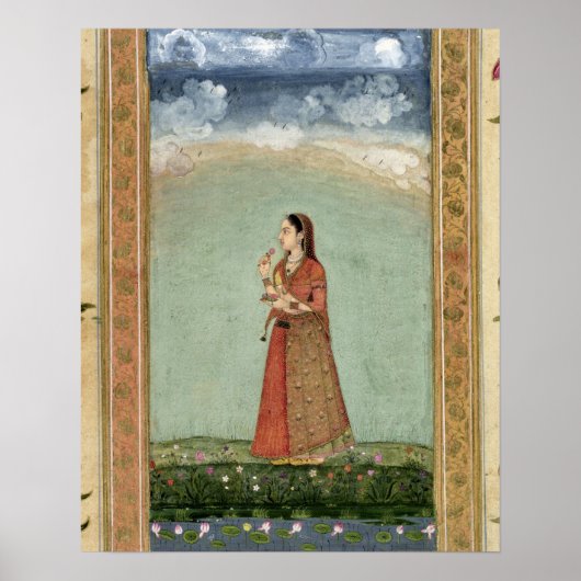 Poster Dame tenant un bol de roses, de la Petite Vie (Devant)