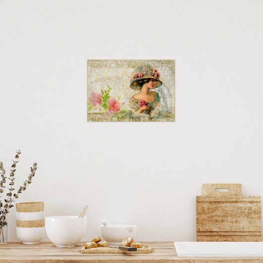 Poster Dame victorienne (Cuisine)