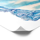 Poster Dame victorienne en art rose Imprimer (Coin)