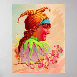 Poster Dame victorienne jester