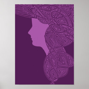 Poster Dame violette