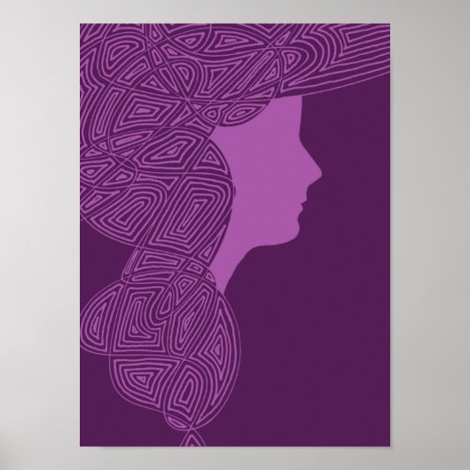 Poster Dame violette (Devant)