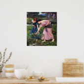Poster Dames cueillant des roses, John William Waterhouse (Cuisine)