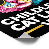 Poster Dames de chats sans enfants votent bleu 1  (Coin)