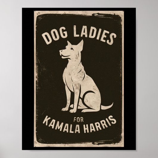 Poster Dames de Chien Pour Kamala Harris  (Devant)