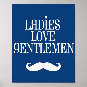 Poster Dames Élégantes Chéries Aiment Messieurs Art de Pé