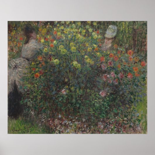 Poster Dames en Fleurs Monet 1875 (Devant)