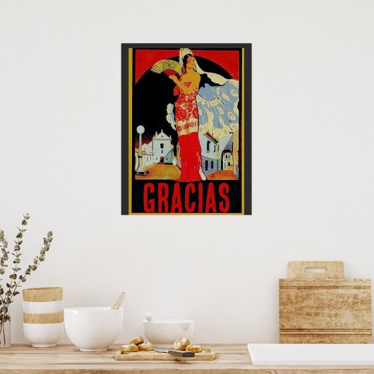 Poster Dames espagnoles, Ajouter un texte (Cuisine)