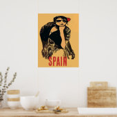 Poster Dames espagnoles, Ajouter un texte (Cuisine)