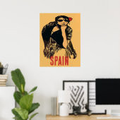 Poster Dames espagnoles, Ajouter un texte (Bureau à domicile)