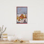 Poster Dames observant les pigeons, 1770 (Cuisine)