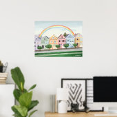 Poster Dames peintes de San Francisco Pastel (Bureau à domicile)