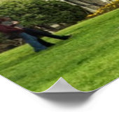 Poster Dames peintes, maisons victoriennes et skyline (Coin)