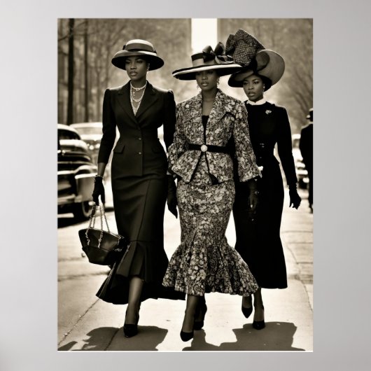 Poster Dames Sophistiquées de la Renaissance de Harlem (Devant)