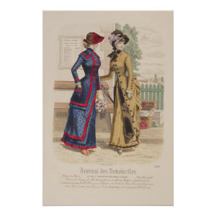 Poster Dames victoriennes dans la gare Vintage Ad
