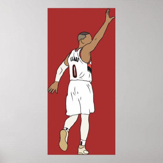 Poster Damian Lillard Waves Goodbye (Devant)