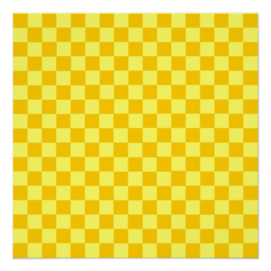 Poster Damier jaune de classique de combinaison (Devant)