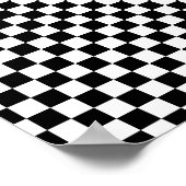 Poster Damier noir et blanc (Coin)