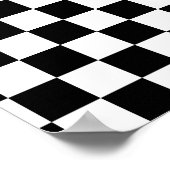 Poster Damier noir et blanc (Coin)
